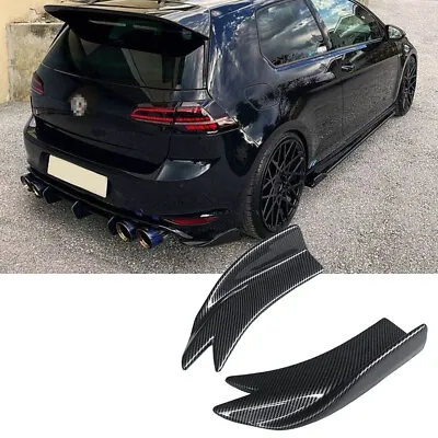 Carbon Fiber Style Rear Bumper Splitter Canards For For VWGolf MK6 7 8 2011-2022 • $19.99