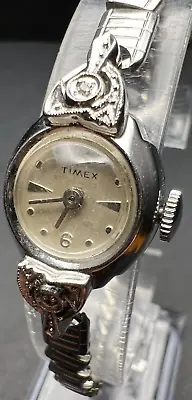 Vintage Timex Diamond Cocktail Watch - Untested - May Need Battery Or Repair • $11.24