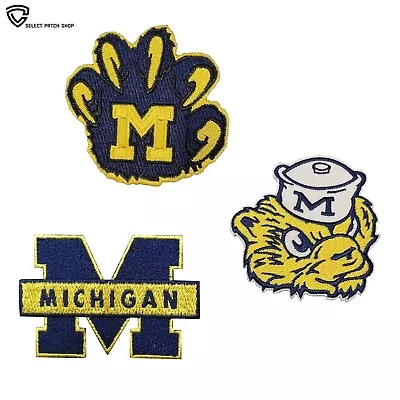 University Of Michigan Patch - 3.5  Wide Heat Seal UMich U Of M Iron On Patch • $9.99