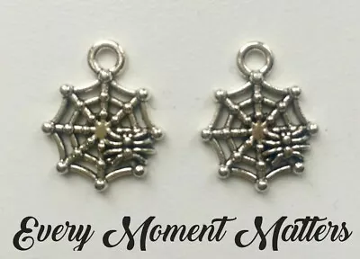 20 X Tibetan Silver SPIDER ON WEB HALLOWEEN 17x14mm Charms Pendants • £2.49