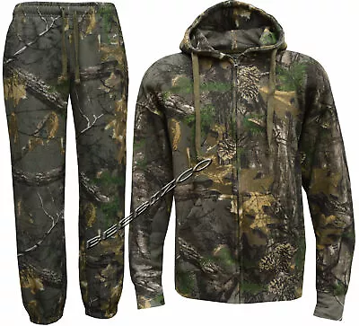 New Men Realtree Jungle Fishing Hunting Camouflage Camo Suit Hoodie Track Bottom • £29.99