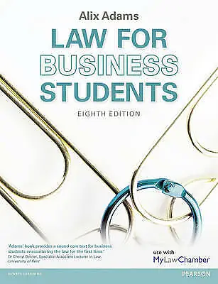 Law For Business Students By Alix Adams (Paperback 2014) • £3.50