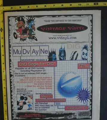 Mudvayne Full Page Newspaper Album/ Concert Ad 2001  Dig   • $9.99