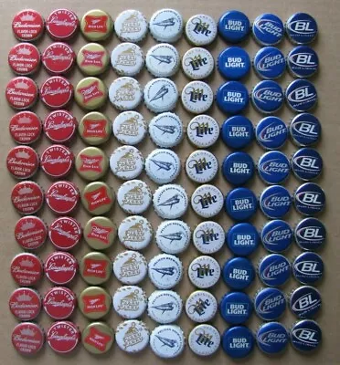 90 Red White Blue Bud Miller Leinenkugel's Etc Beer Bottle Caps  • $11.95