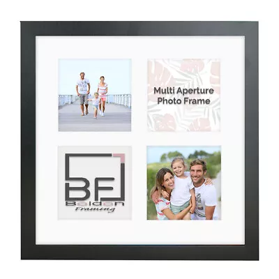 Multi Aperture Photo Picture Frames Holds 2 3 Or 4 Photos Various Sizes SQUARE • £11.50