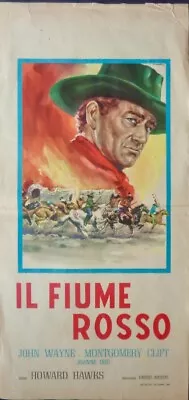 RED RIVER Italian Locandina Movie Poster R63 JOHN WAYNE MONTGOMERY CLIFT CASARO • $150