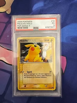 Pokemon Pikachu 13/17 Pop Series Holo PSA 5 • $69.69