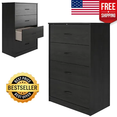 $99 • Buy Classic Chest Of Drawers Bedroom Nightstand Storage Cabinet 4 Drawer Dresser Hot