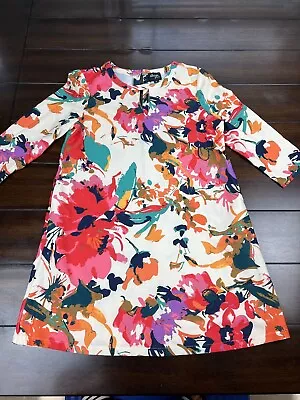 Beige By Eci Dress Women Size MEDIUM Floral Geometric Print Colorful Bright • $11.53