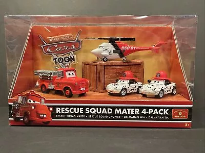 NEW Disney Cars Toon Rescue Squad Mater Squad Chopper Mater Dalmatian Mia Tia • $79.99