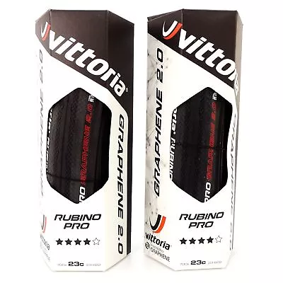 Vittoria Rubino Pro G2.0 Road Clincher Tire 700x23C Full Black 1 Or 2 Tires • $45.90