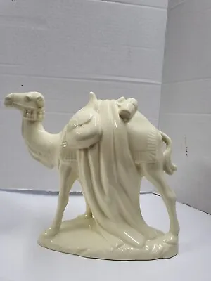 $50 • Buy Vintage Nativity Ceramic Glazed Camel Figurine OffWhite Figure Statue HANDMADE