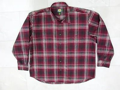 Cabelas Mens Button Up Casual Shirt Size 2XL Plaid Long Sleeve • $8.99