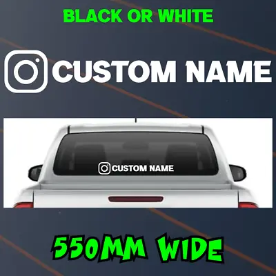 Instagram Sticker Custom Name Car Decal Window Personalised Large 550mm Vinyl • $12.50