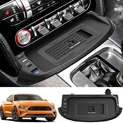 For 2015-2022 Ford Mustang Car 15W Wireless Charger Fast Phone Charging Pad • $86.44