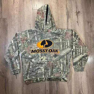 Mossy Oak Hoodie Mens XL Camo AOP Hunting Outdoors Pullover Sweatshirt Skater • $25.95