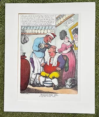£35 • Buy Macassar Oil  Thomas Rowlandson Medical Caricature