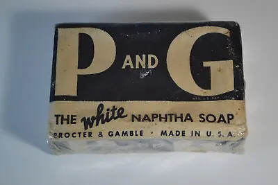 Vintage 1940s P And G Proctor & Gamble White Laundry Soap Bar NOS WWII Home Dish • $4.99