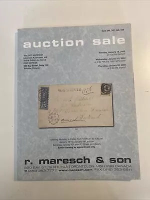 Maresch Stamp Auction Catalog Jan 2000 Sales #346-349 Canada Foreign • $8.99