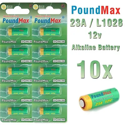 10 X P23GA 23AE 12v MN21 K23A LRV08 23A 12V PoundMax Alkaline Security Batteries • £5.29
