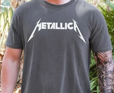 Metallica T-Shirt Heavy Metal Rock Band On Vintage Blak Comfort Colors 1717 Tee • $24.95