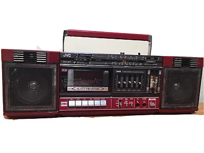 READ DESCRIPTION Vintage Rare RED Vintage JVC PC-37 Cassette Radio BoomBox • $170