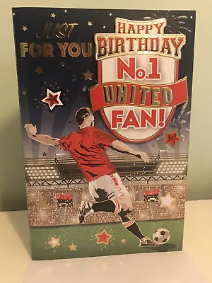 Man Manchester United Football Birthday Card Fan Supporter. Happy Birthday Card. • £2.99