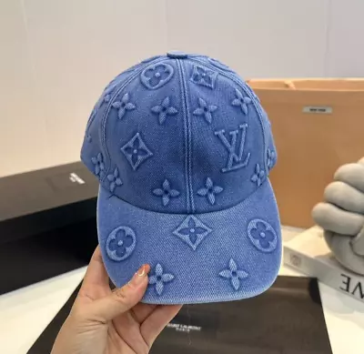 LV Unisex Denim Blue Baseball Hat • $89