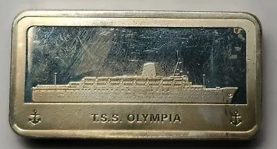 1971 Sterling Franklin Mint Ships Of Silver T.S.S. Olympia Medal-Free USA Ship! • $60