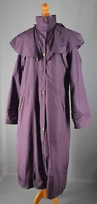 Ladies Target Dry Outback Purple Long Hooded Caped Rain Coat Size M UK 14 • £10.49