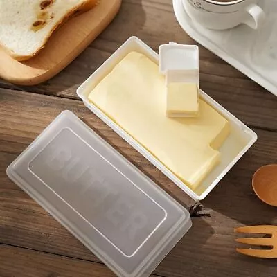 Dustproof Butter Cut Storage Box Plastics Butter Box Durable Butter Dish  Home • $8.53