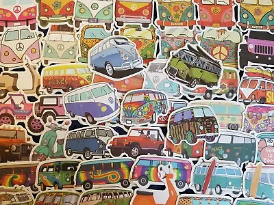 $8.95 • Buy Kombi Van Stickers 20/50 Hippie Psychedelic Beetle VM VDub Adult Scrapbooking