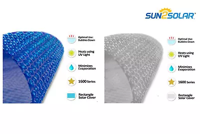 Sun2Solar Rectangular Swimming Pool Solar Cover 1600 Series Blanket W/ Grommets  • $139.92