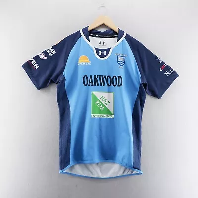 Under Armour Bargoed Rugby Shirt XL Blue Jersey Short Sleeve • £17.99