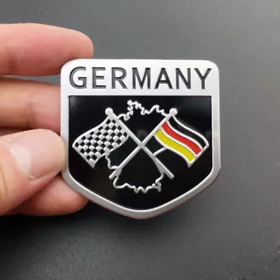 1Pc German Germany Flag Emblem Grille Badge Racing Decal Car Sticker Aluminum  • $1.88