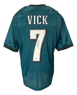 Michael Vick Signed Custom Green Pro-Style Football Jersey BAS ITP • $119.99