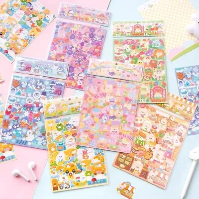 Cute Glitter Sticker Kawaii Shimmer Stickers Animal Rabbit For Girl • £1.50