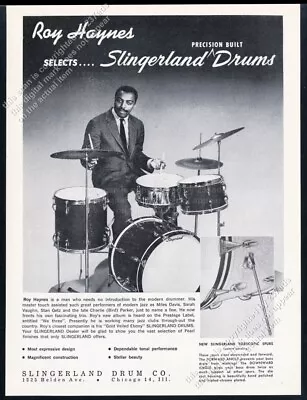 1959 Roy Haynes Photo Slingerland Drums Drum Set Kit Vintage Print Ad • $9.99