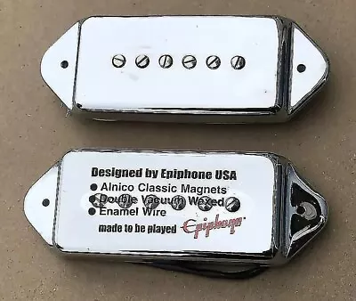 Epiphone- P-90 Dog Ear Pickup Set Chrome • $29.95