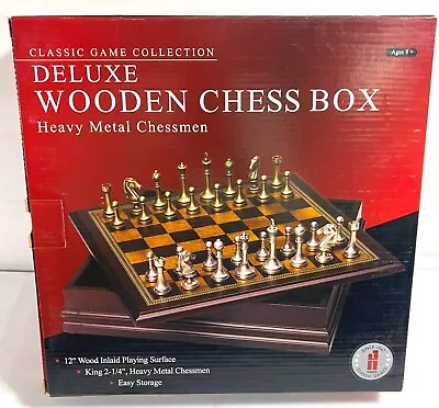 Hansen Classic Games. Deluxe Wooden Chess Box. Ms-vj • $9.25