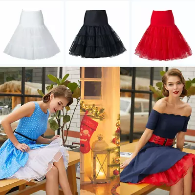 UK Underskirt 50s Swing Vintage  Retro Petticoat Rockabilly Tutu Fancy Net Skirt • £9.90