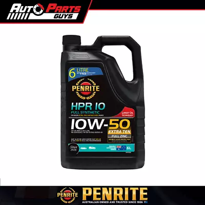 Penrite HPR 10 10W-50 Full Synthetic Engine Oil 6L | HPR10006 • $92.99