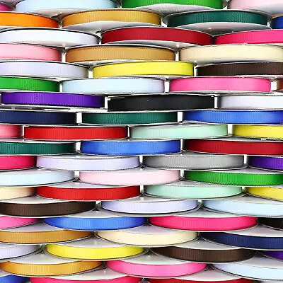 £2.29 • Buy 25m Reel Grosgrain Ribbon - 10mm (3/8 ) Width - Various Colours
