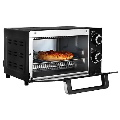 4 Slice Convection Toaster Oven Countertop Black Stainless Steel Toast Timer • $27.16