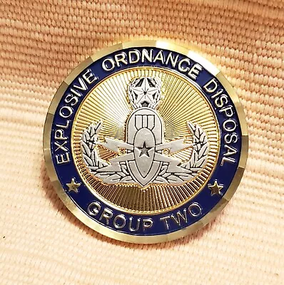 Explosive Ordnance Disposal EOD Group 2 Commander US NAVY NON CPO Challenge Coin • $19.99