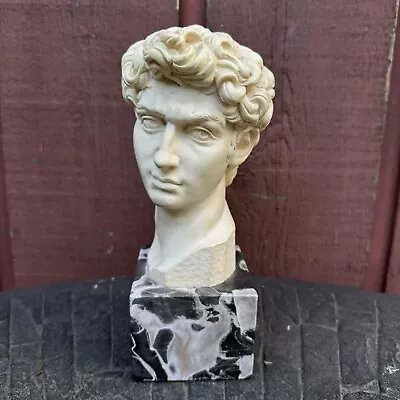 Gino Ruggeri Bust Of King David Sculpture On Marble Base Italy • $129