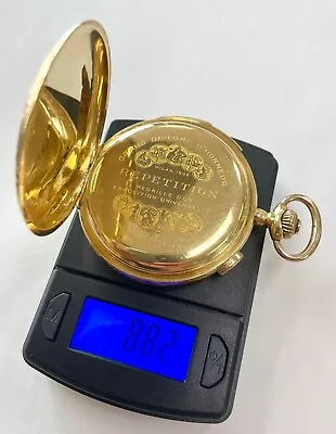 Rare 1906 18K Gold Repeater Pocket Watch Milan World Expo - Nice Chime & Runs • $9900