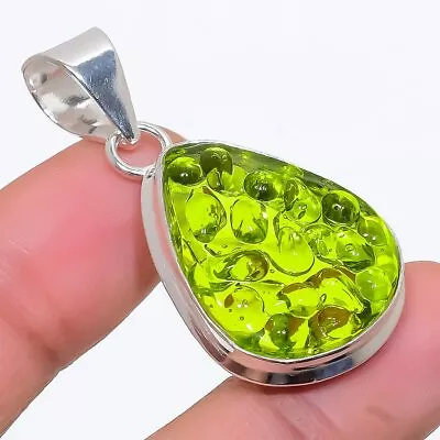 Moldavite Quartz Gemstone Handmade 925 Steling Silver Jewelry Pendant 1.65  I149 • $8.99