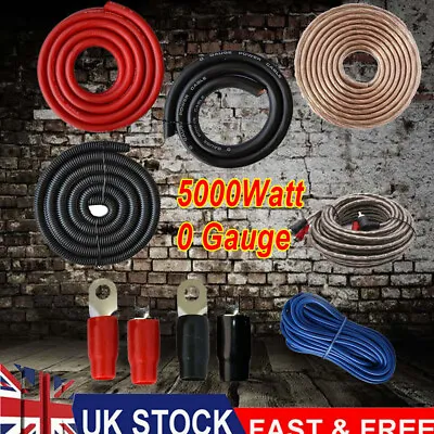 £27.47 • Buy 5000W 0 Gauge 0 AWG Car Amp Amplifier Install Wiring Kit Udio Subwoofer AMP RCA