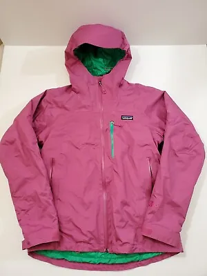 Patagonia Nano Storm H2No Size Medium Pink Full Zip Hooded Ski Rain Jacket • $120